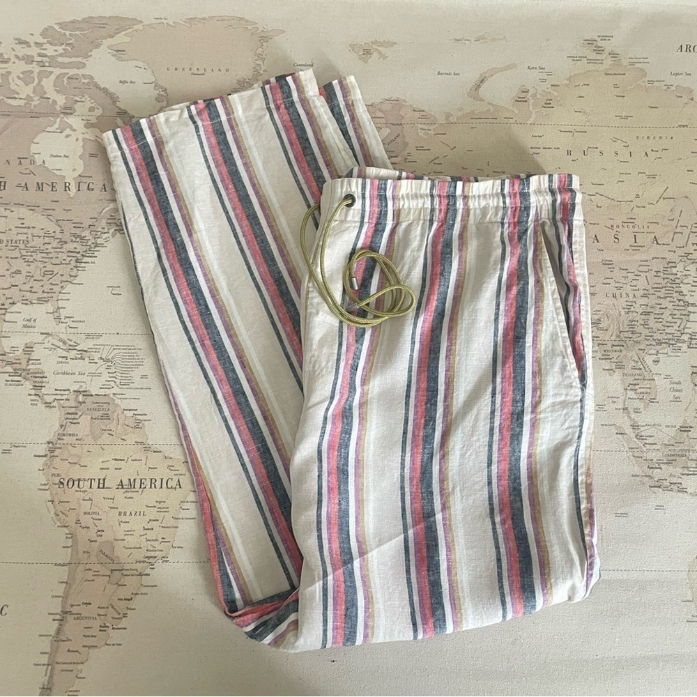 Mr Turk Striped Linen Pants Size XXL